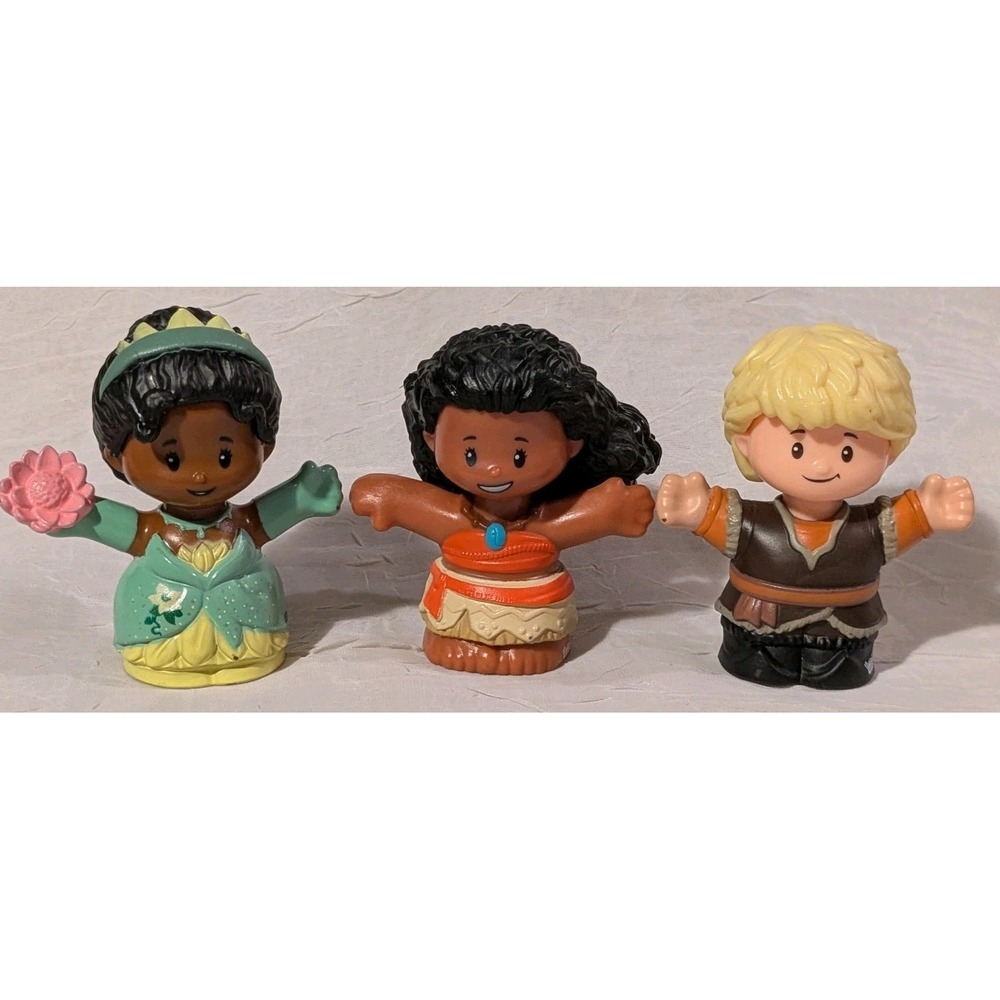 Fisher Price Little People Disney Moana Tiana Firefighter African American Lot - Picture 2 of 13